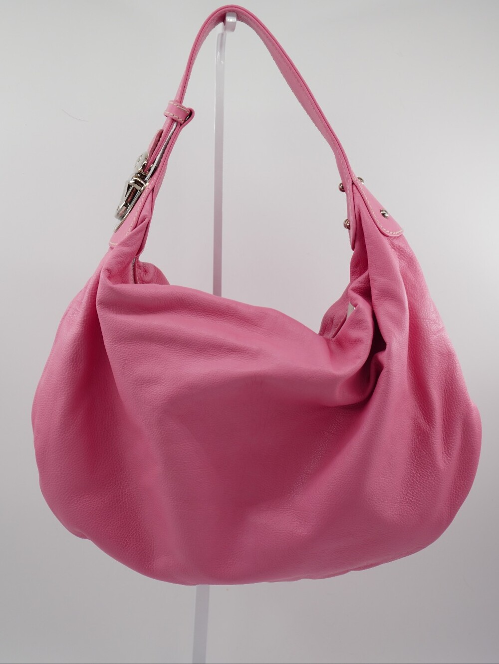 Marc Jacobs Pink Pebbled Leather Hobo Shoulder Bag